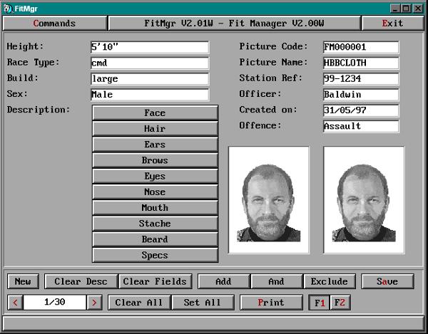 FIT-Manager Sample Screen